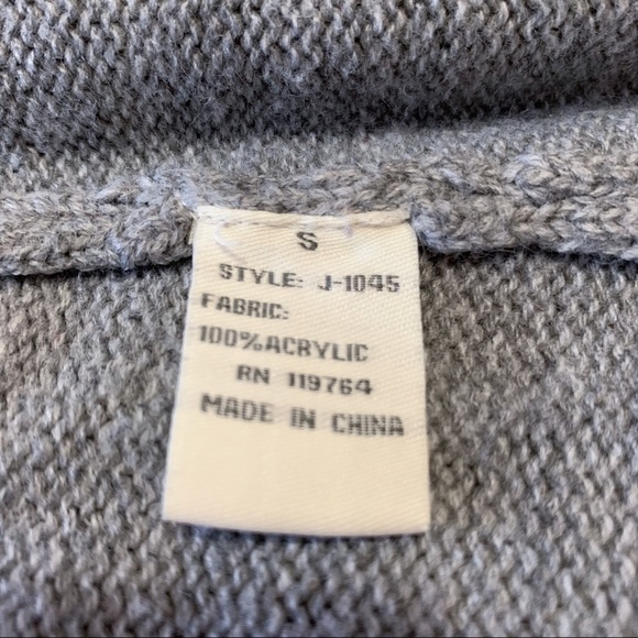 Women’s Sakura Grey Knitted Short Sleeve Cardigan, Size S - Picture 5 of 12